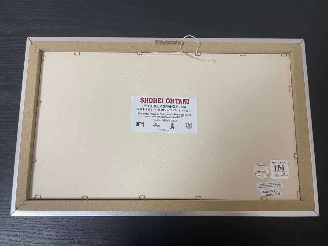 大谷翔平 グランドスラム 壁掛け額縁非売品 公式 39号本塁打 - メルカリ