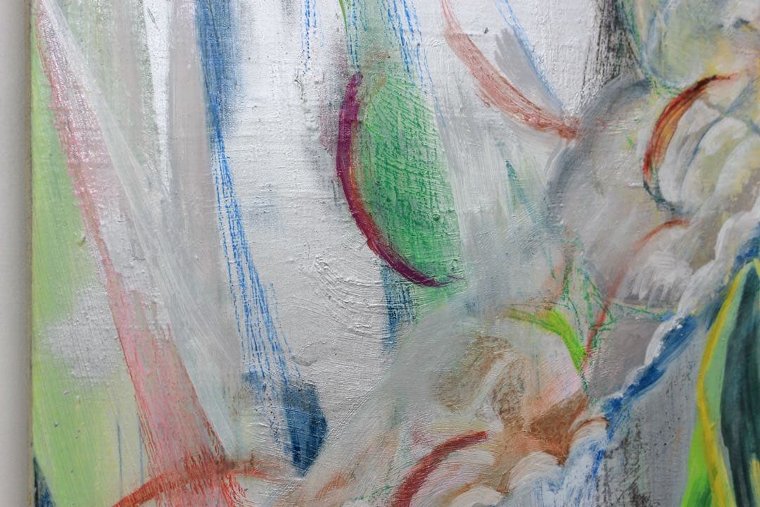 F10号】untitled 油彩 抽象油彩画 多色使い - メルカリ