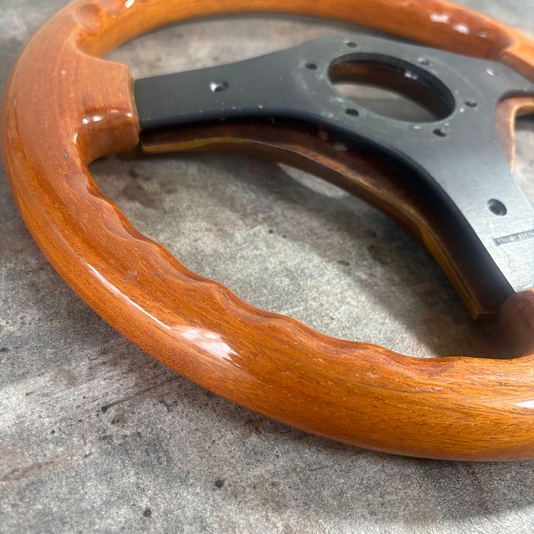 《ミケロッティ》レア希少昭和レトロ31φ当時物ウッド ハンドル VIP車