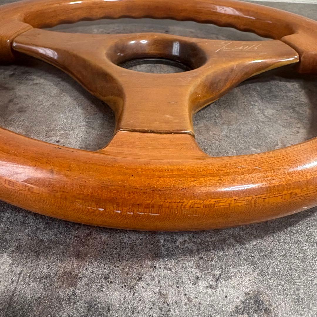 《ミケロッティ》レア希少昭和レトロ31φ当時物ウッド ハンドル VIP車