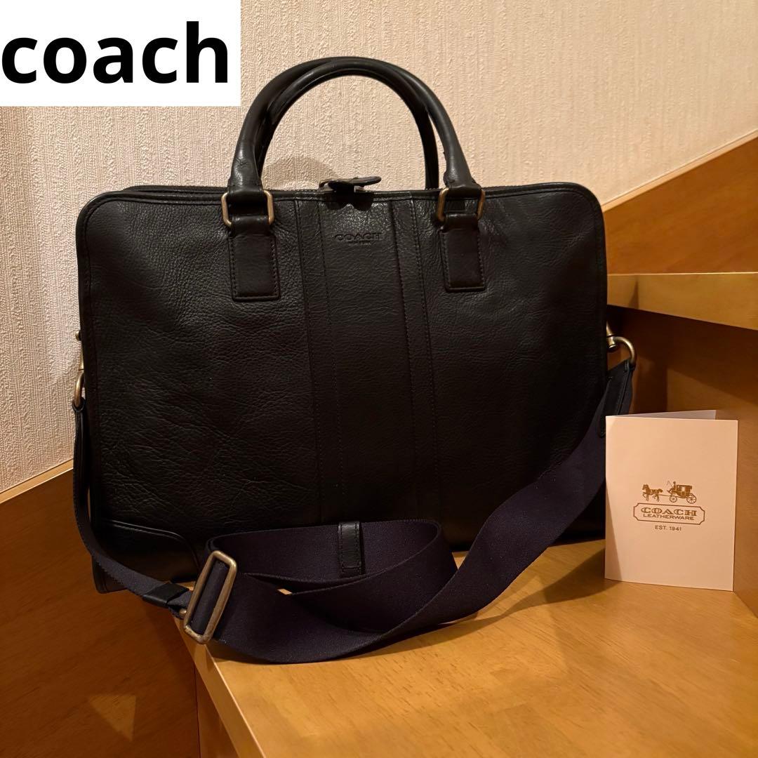 COACH コーチ F71639 レザー 2WAY ショルダーバッグ ビジネス - メルカリ