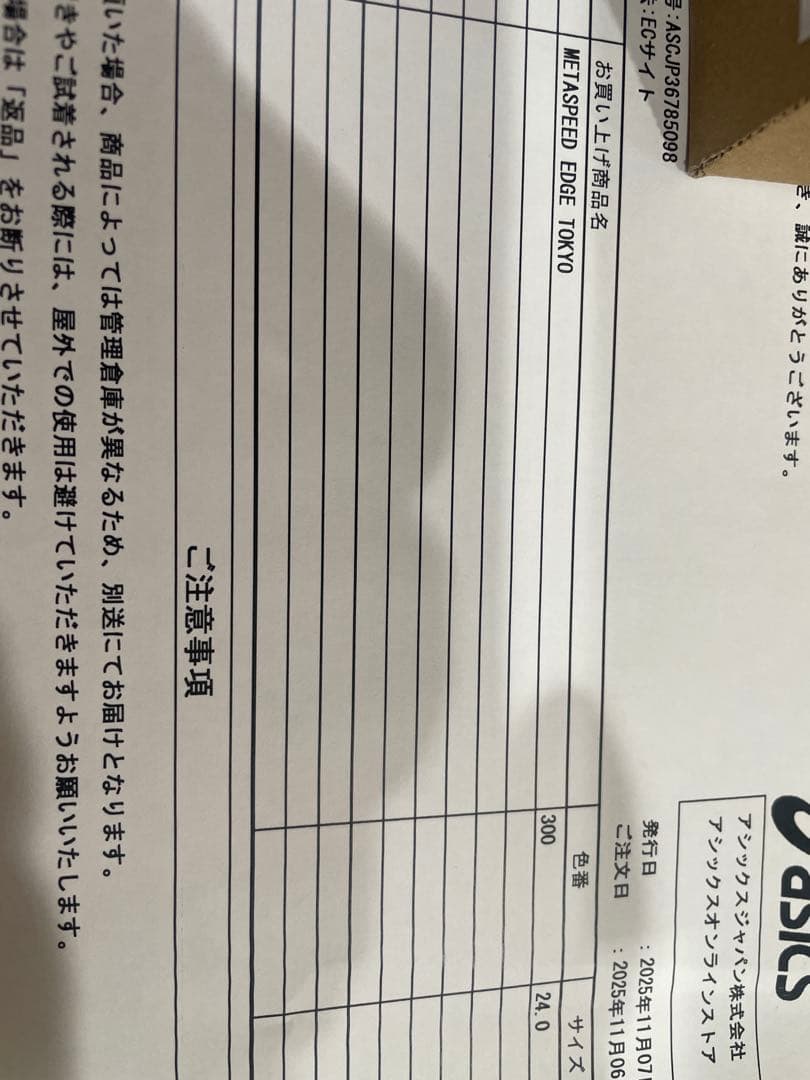 メタスピードエッジ東京　24.0cm