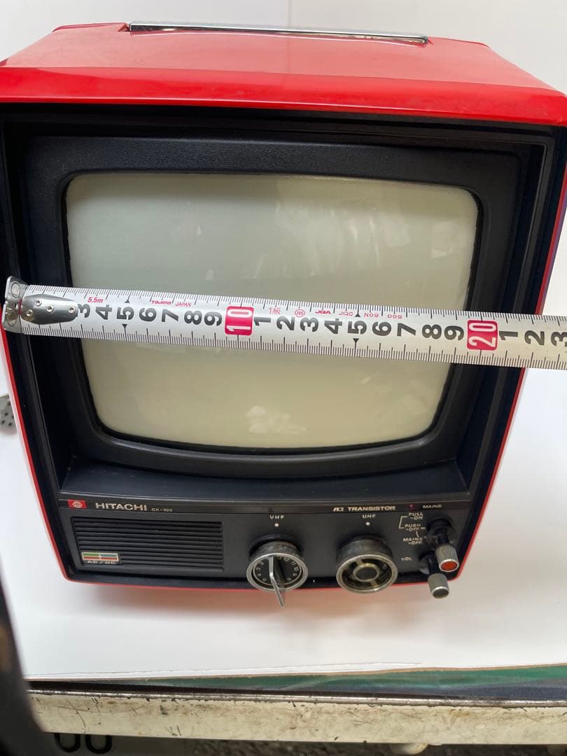 HITACHI ブラウン管テレビ 赤 CX-103 - メルカリ