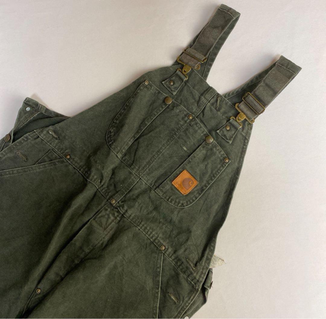 Carhartt カーハート オーバーオール カーキ グリーン 緑 コムドット