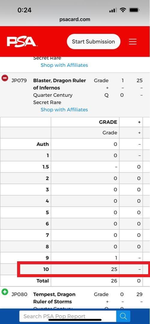 PSA10:鑑定25枚】焔征竜－ブラスター クオシク 遊戯王 - メルカリ