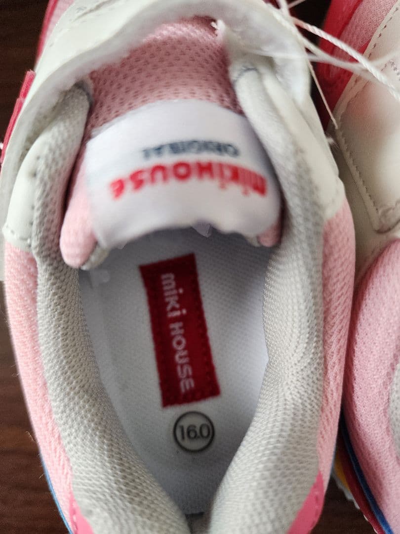 値下げ!新品 ミキハウス ピンク スニーカー 16cm