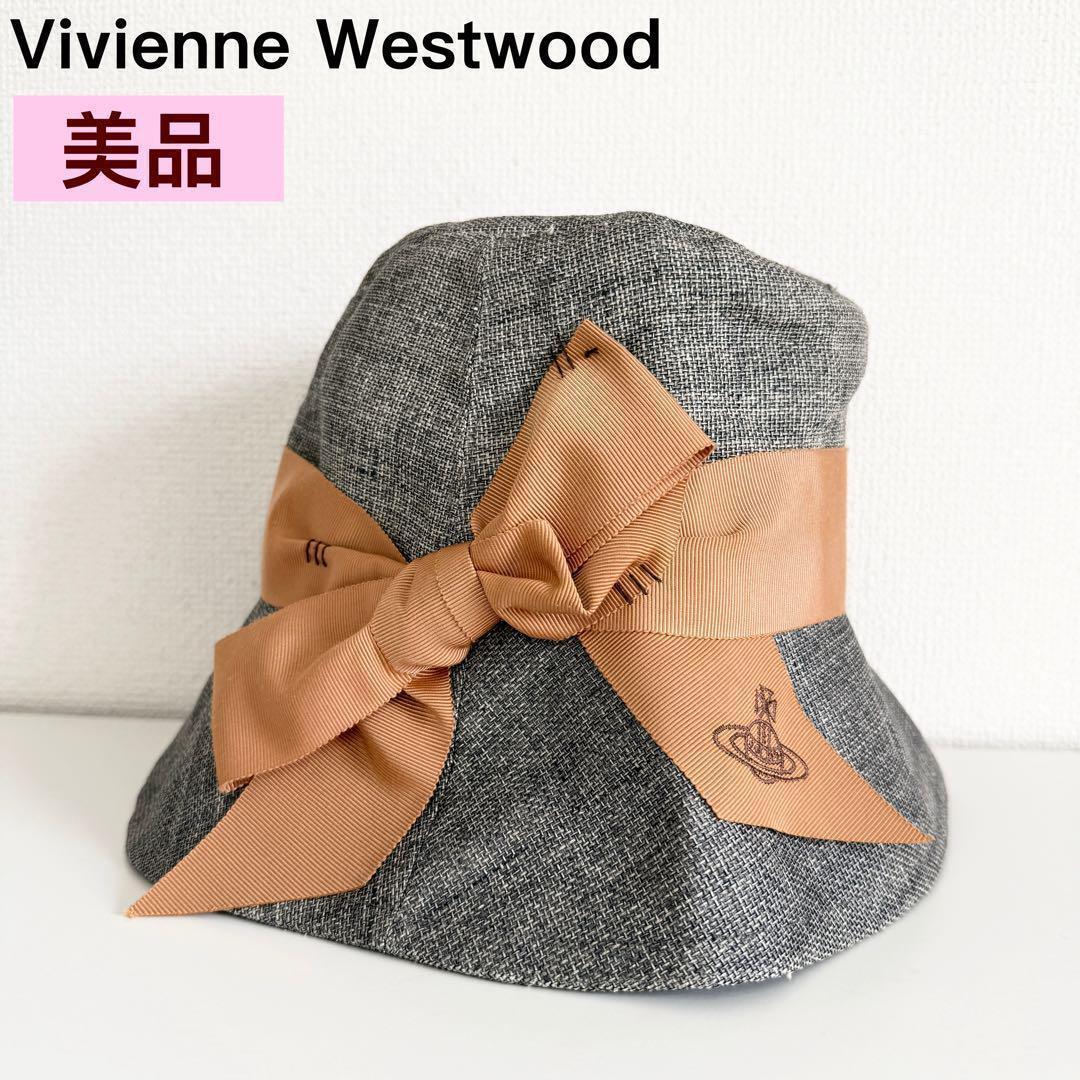 Vivienne Westwood リボン バケットハット 帽子 オーブ> すぐ届く☆ Vivienne Westwood ☆ 完売必須! バケットハット (Vivienne