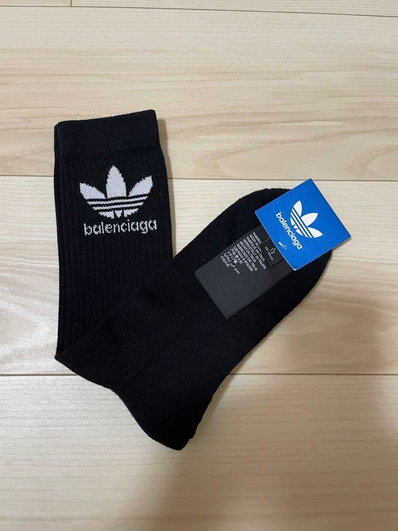 なまはむ　プロフ見てください さまBALENCIAGA×adidas:メンズ靴下 adidas（アディダス） 靴下 メンズ クルー丈 ソックス 3足組 紳士