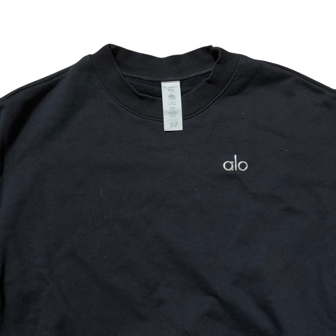 アローヨガ alo yoga スウェット トレーナー ブラック 黒 - メルカリ