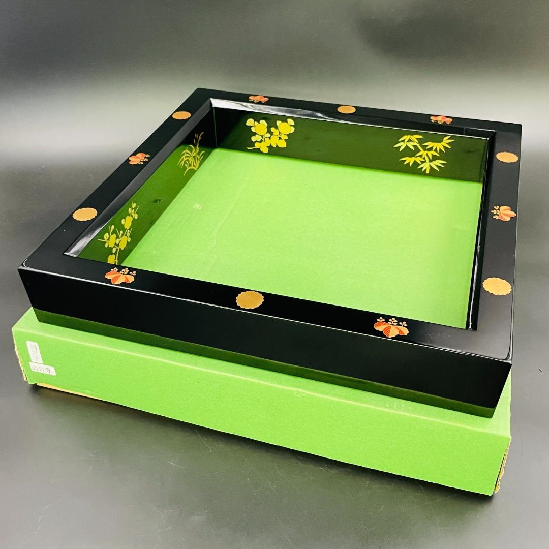 未使用保管品】高台寺蒔絵 四君子文 黒塗 炉縁 茶道具 箱付き - メルカリ