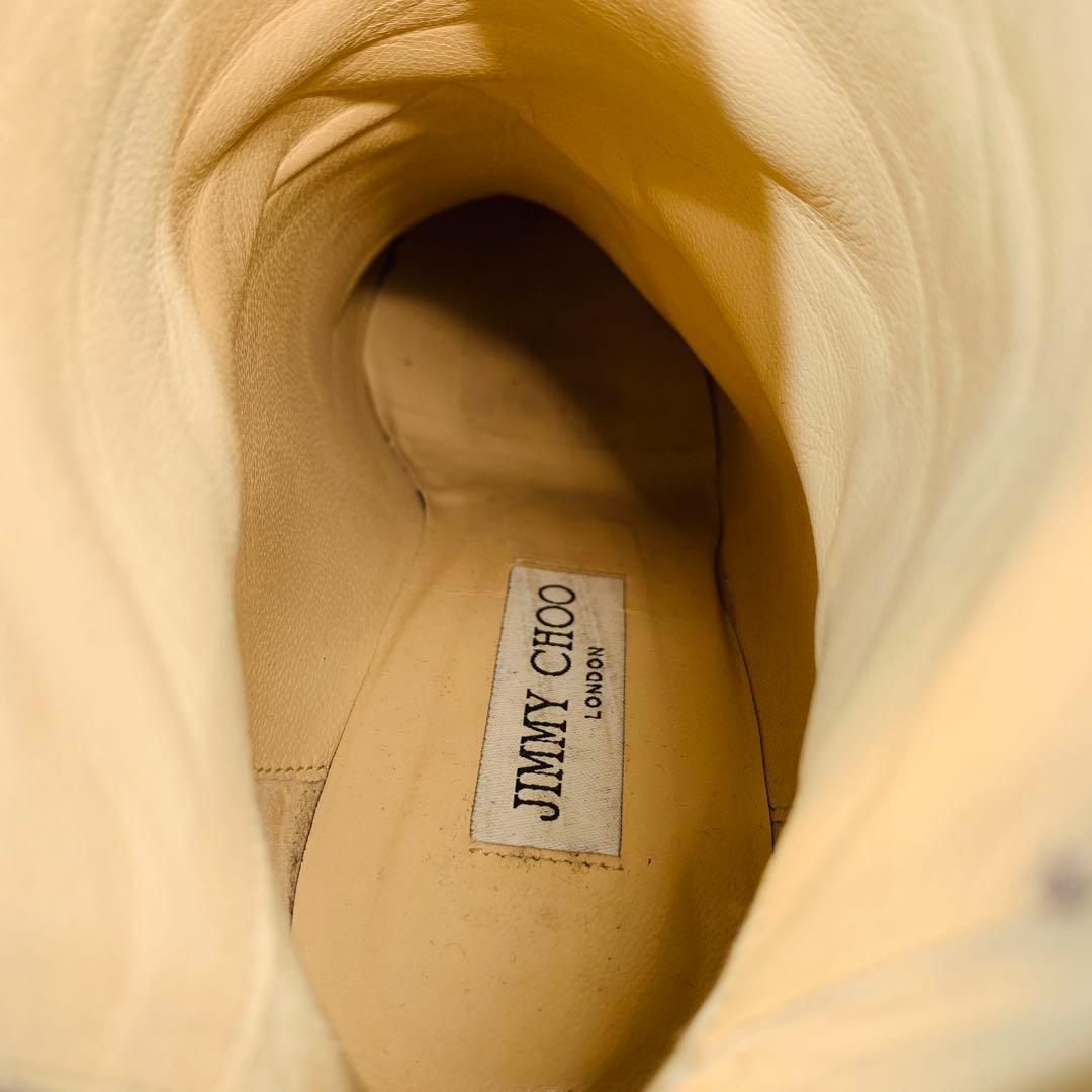 ⭐️美品 ネイビーJIMMY CHOO スエードショートブーツ　24.5cm