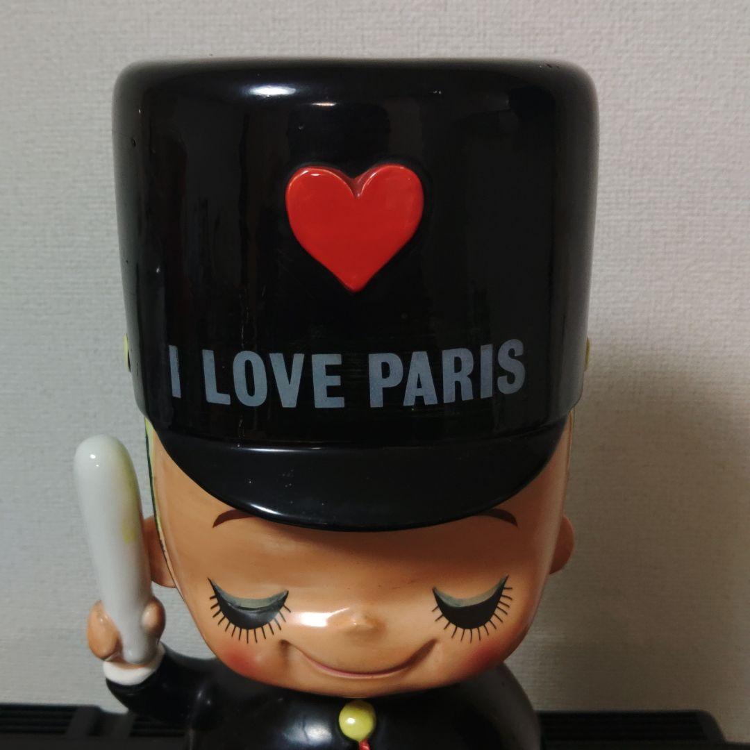 昭和 レトロ 珍品 ビッグサイズ 内藤ルネ パリ ポリス 警察 陶器 珍品