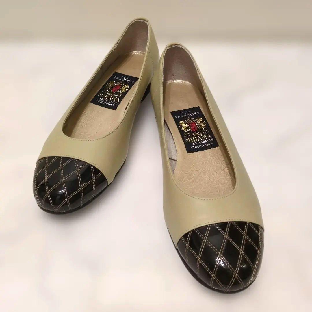 新品未使用❣️ミハマ フラットシューズ 本革 23cm 日本製 バレエ