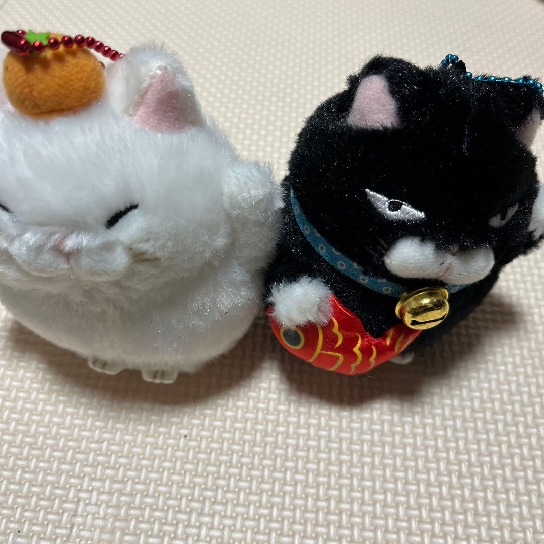 ひげまんじゅう 招き猫　鯛もち みかん　プライズ 猫 マスコット キーホルダー ひげまんじゅう 招き猫 鯛もち みかん プライズ 猫 マスコット