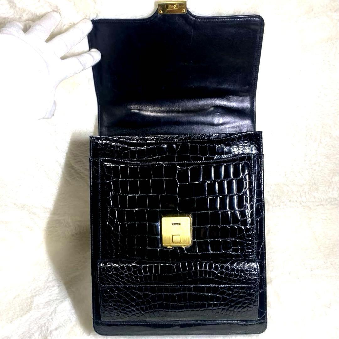 Nari様専用】✨高級✨amiet アミエット クロコダイル ビジネスバッグ
