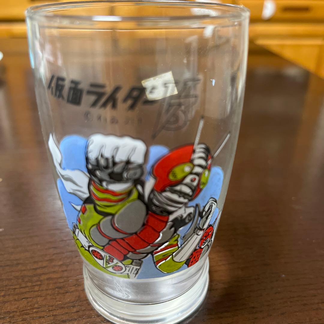 昭和レトロ　未使用品　仮面ライダーV3 グラス　当時物　レア　昔の物　懐かしい 仮面ライダー V3 フィギュア レトロ レア スタンプ 昔 希少 グッズ