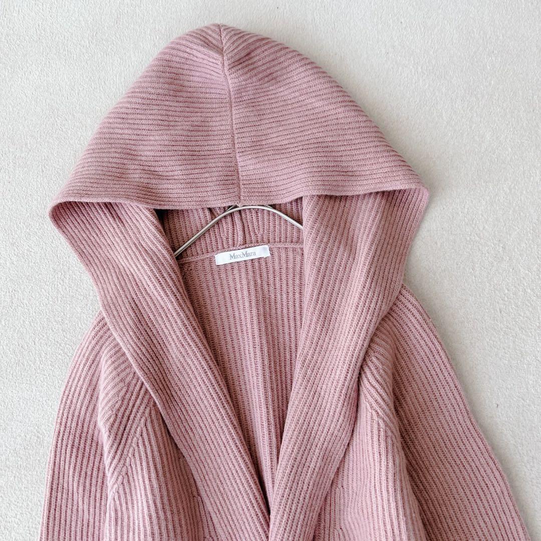 最高級✨白タグ マックスマーラ フーディーカーディガン ベルト