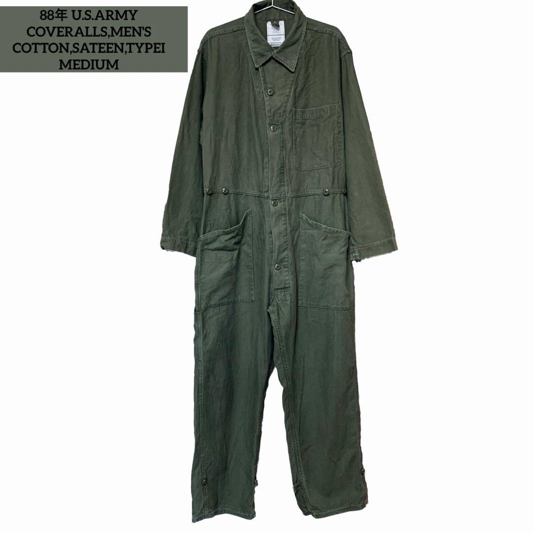 名作＊80s 米軍 コットンサテン オールインワン ツナギ Mパンツ - メルカリ