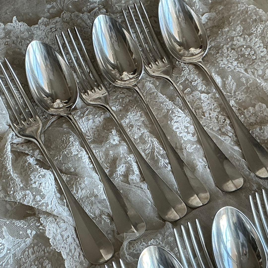 フランスアンティーク 6セット♡ すずらん スプーン＆フォーク モノグラム