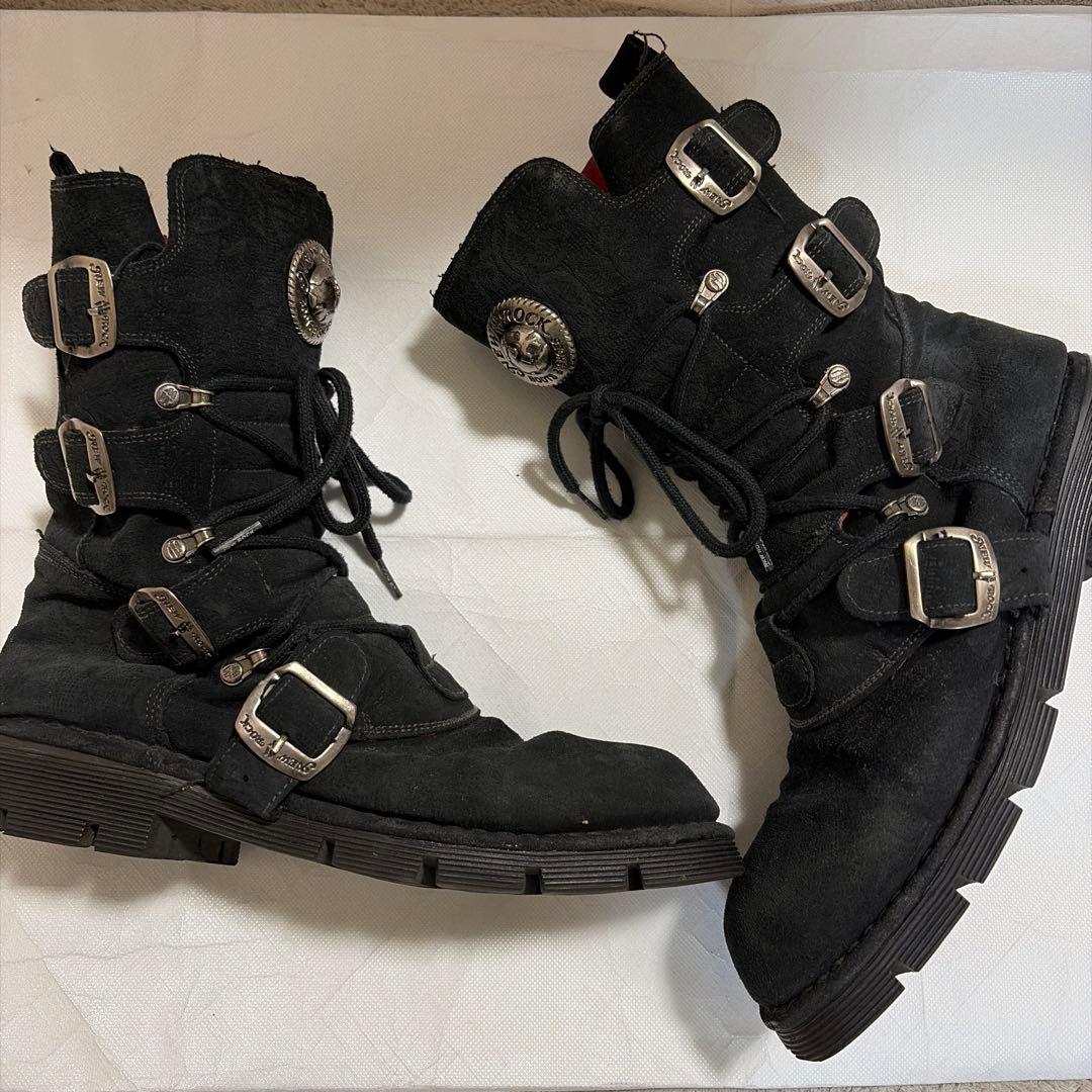 00's NEW ROCK ニューロックブーツ スエード y2k 27.0cm