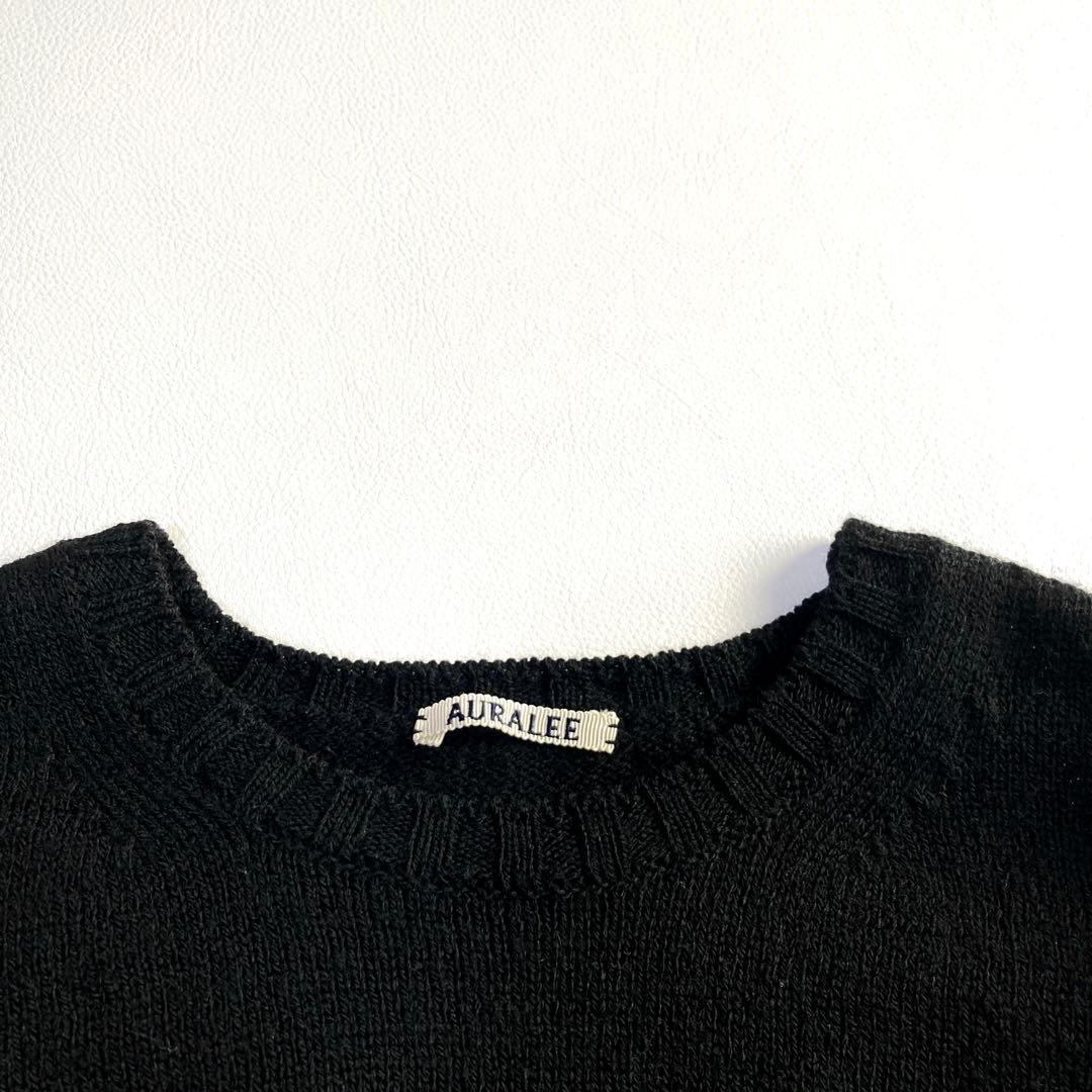 AURALEE オーラリー UNEVEN WOOL CORD KNIT 黒 4 - メルカリ