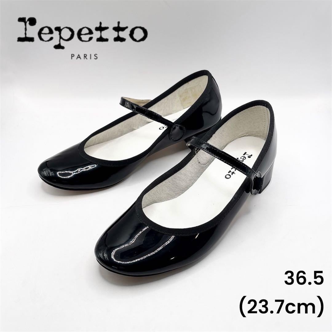 【美品】レペット ROSE メリージェーン ストラップ エナメル24 黒 美品】レペット ROSE メリージェーン ストラップ エナメル24 黒 - メルカリ