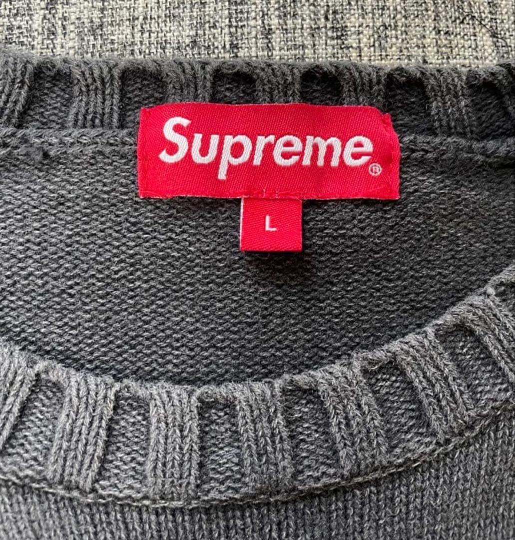 トップス Supreme Small Box Stripe Sweater \"Black\"