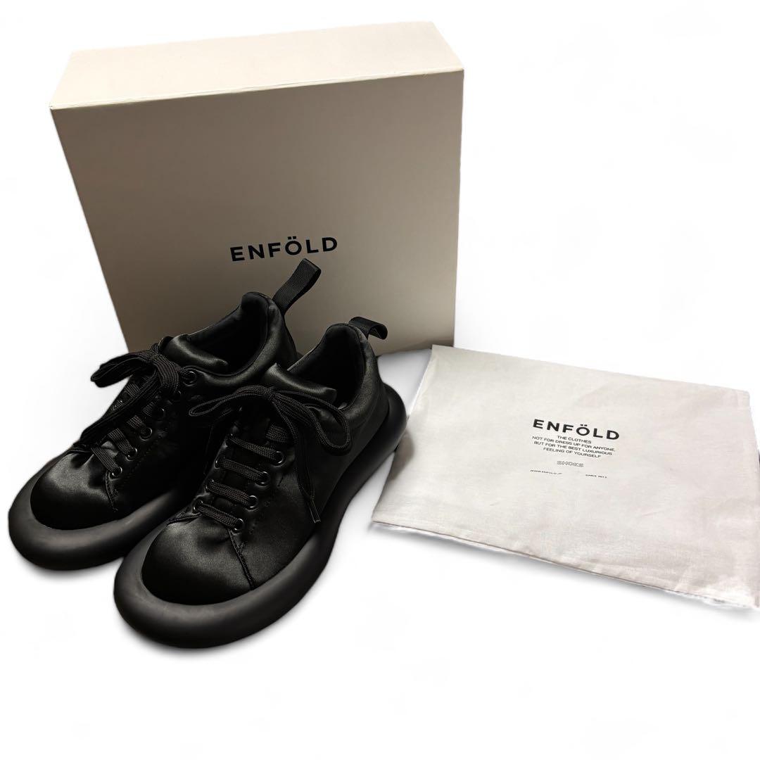 ENFOLD エンフォルド TUBE-SOLE SNEAKERS 36 ブラック - メルカリ