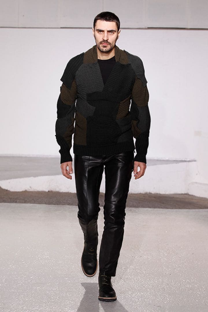 13aw パッチワーク ビーニー ニット セーター 再構築 アーティザナル