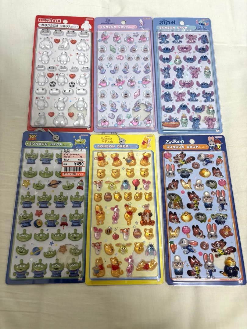正規品 ディズニー ボンボンドロップシール大 通常サイズ 6点セット 楽天市場】ディズニー ボンボンドロップシール 6柄 [M便 1/6