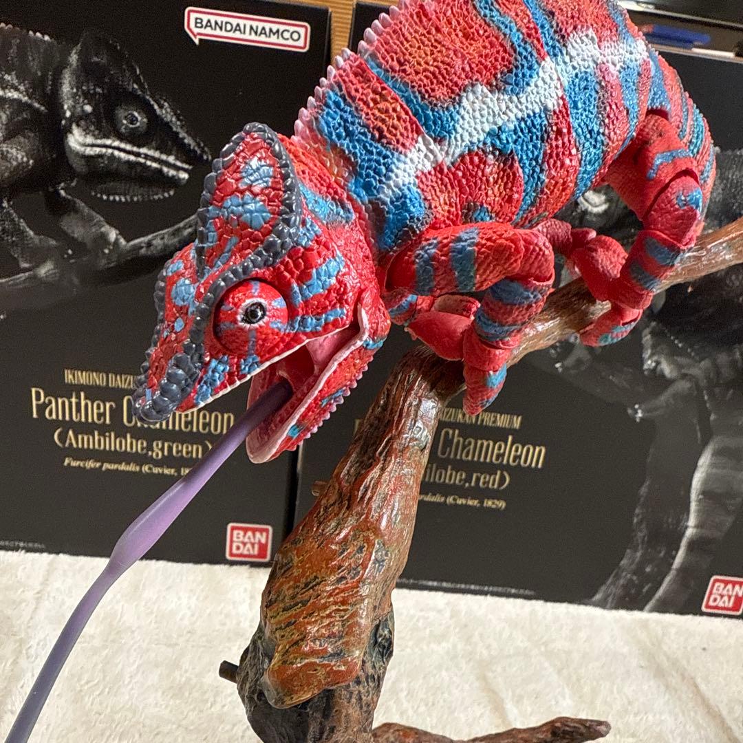 いきもの大図鑑プレミアム パンサーカメレオン グリーン レッド - メルカリ