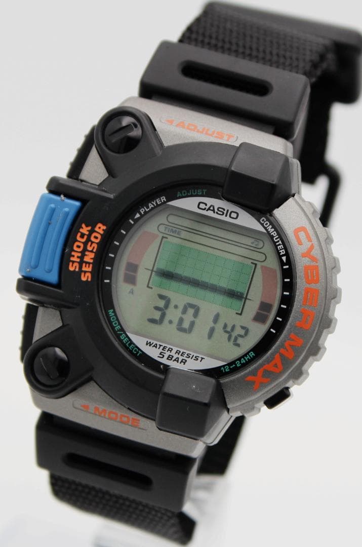 Casio カシオ JG-300 サイバーマックス腕時計 Casio Cyber Max JG-300 Punch Force Game Rare Vintage Rare Cybermax