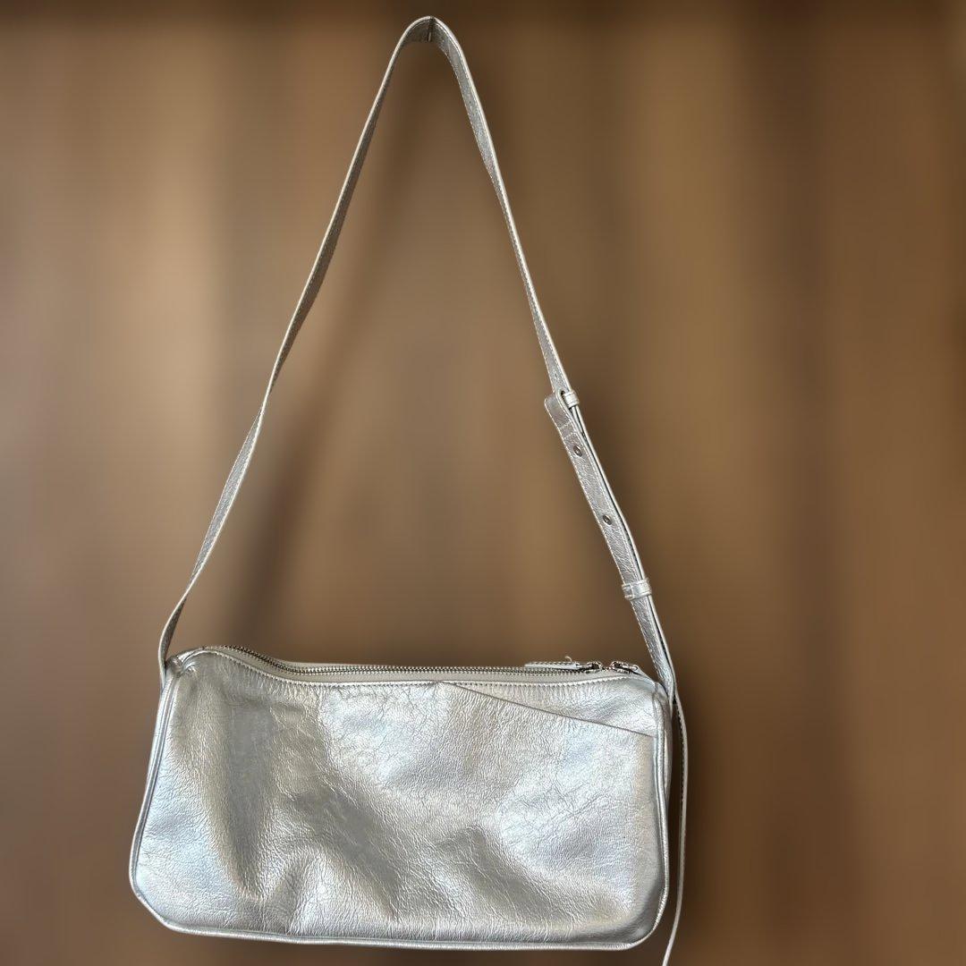ear PAPILLONNER シルバー ミニスワローマチショルダーバッグ セール】《本革/280g》ミニスワローマチショルダーバッグ（ショルダー