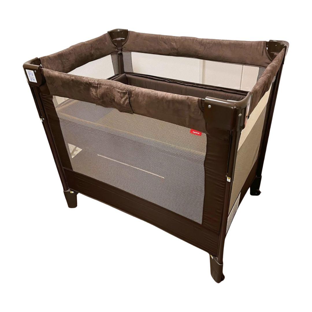 アップリカ　ココネルエアープラス ベビーベッド チョコレートブラウン Amazon.co.jp: アップリカ(Aprica) 折り畳みミニベビーベッド ココネル