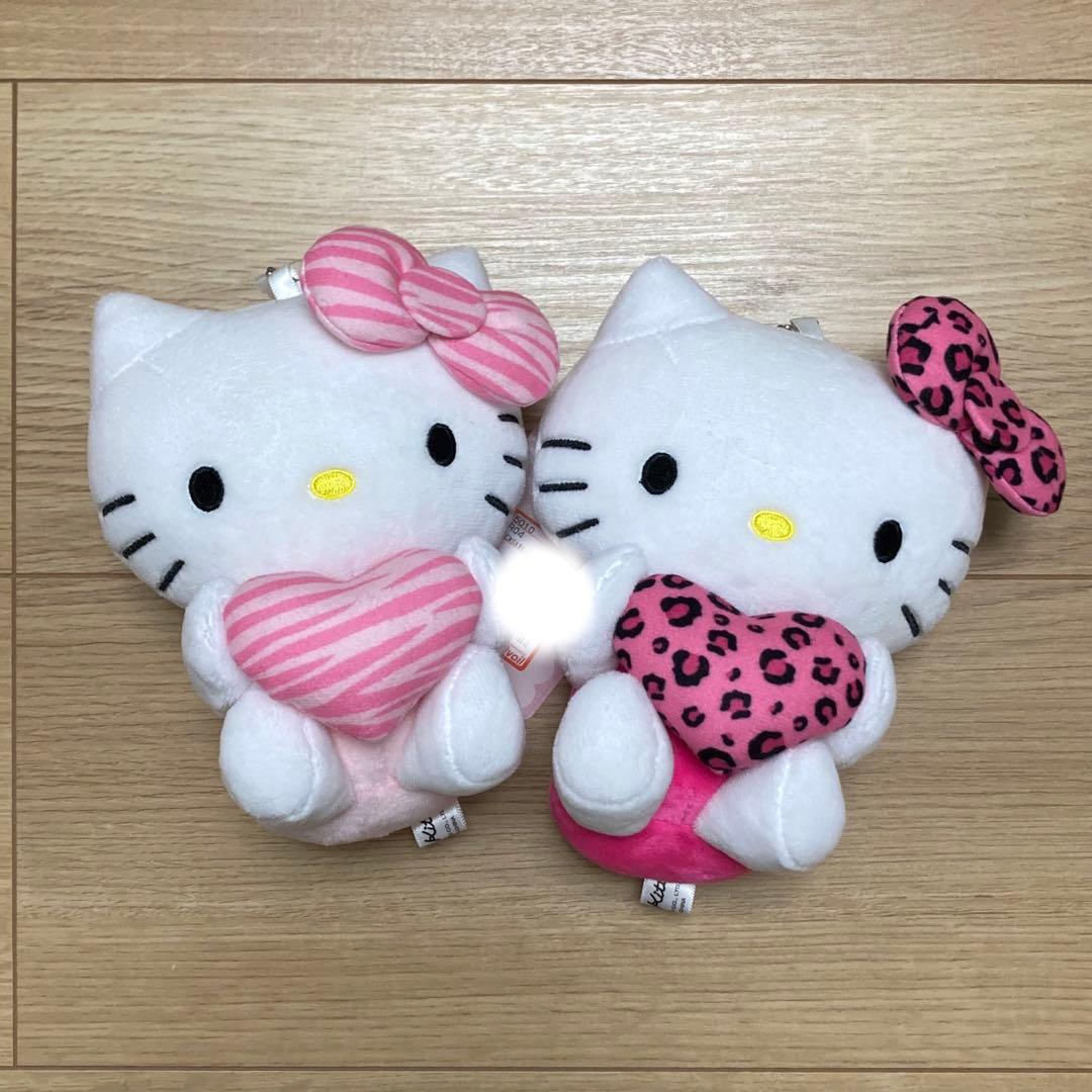 アベイル ハローキティ マスコットチャーム ピンク ヒョウ柄 50周年