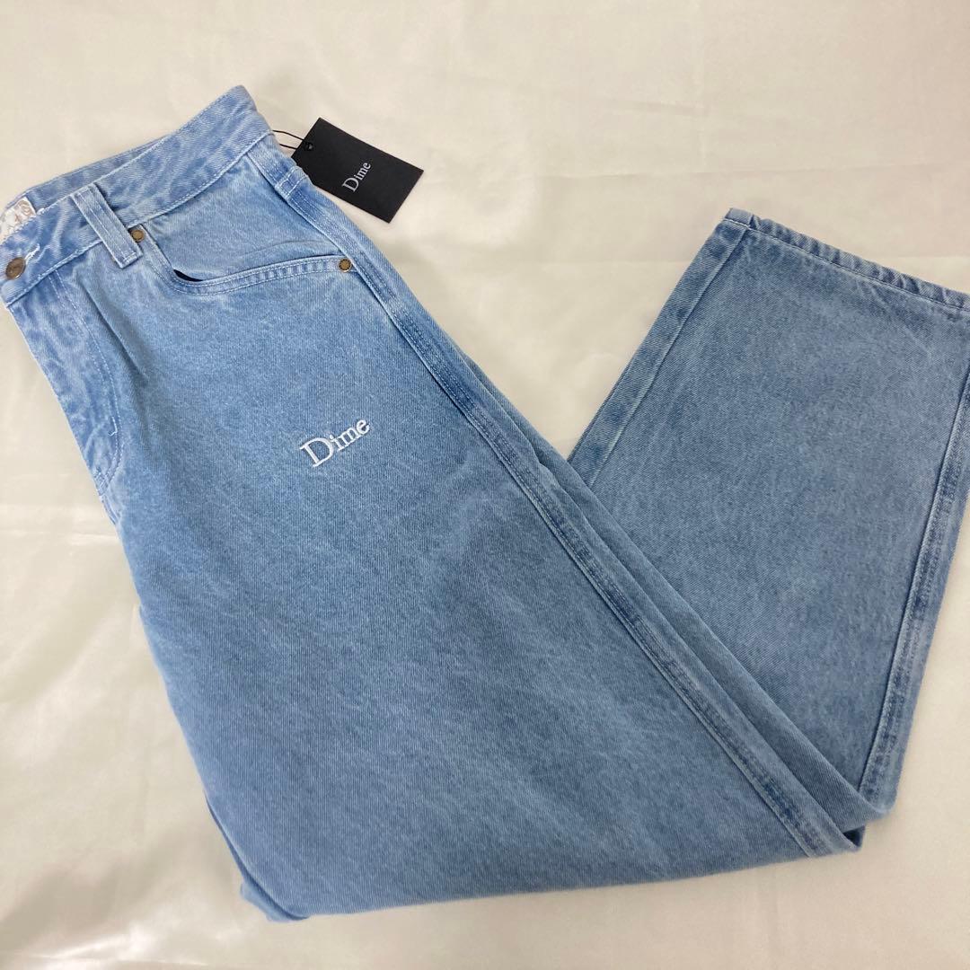 Dime ダイム バギージーンズ デニム パンツ ライトブルー 男女兼用 M