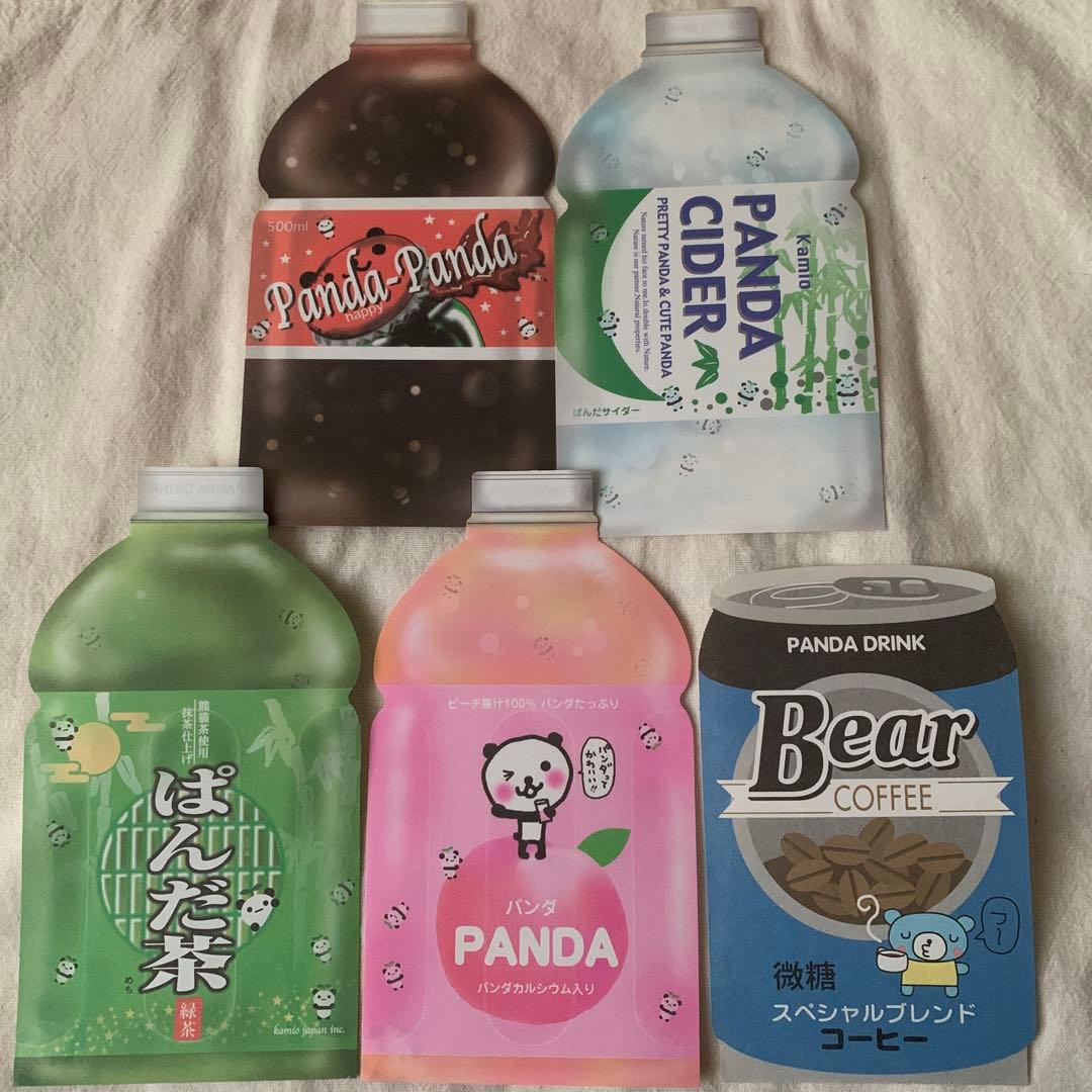 希少 ドリンクメモ ダイカットメモ バラメモ 当時物 平成レトロ パンダ