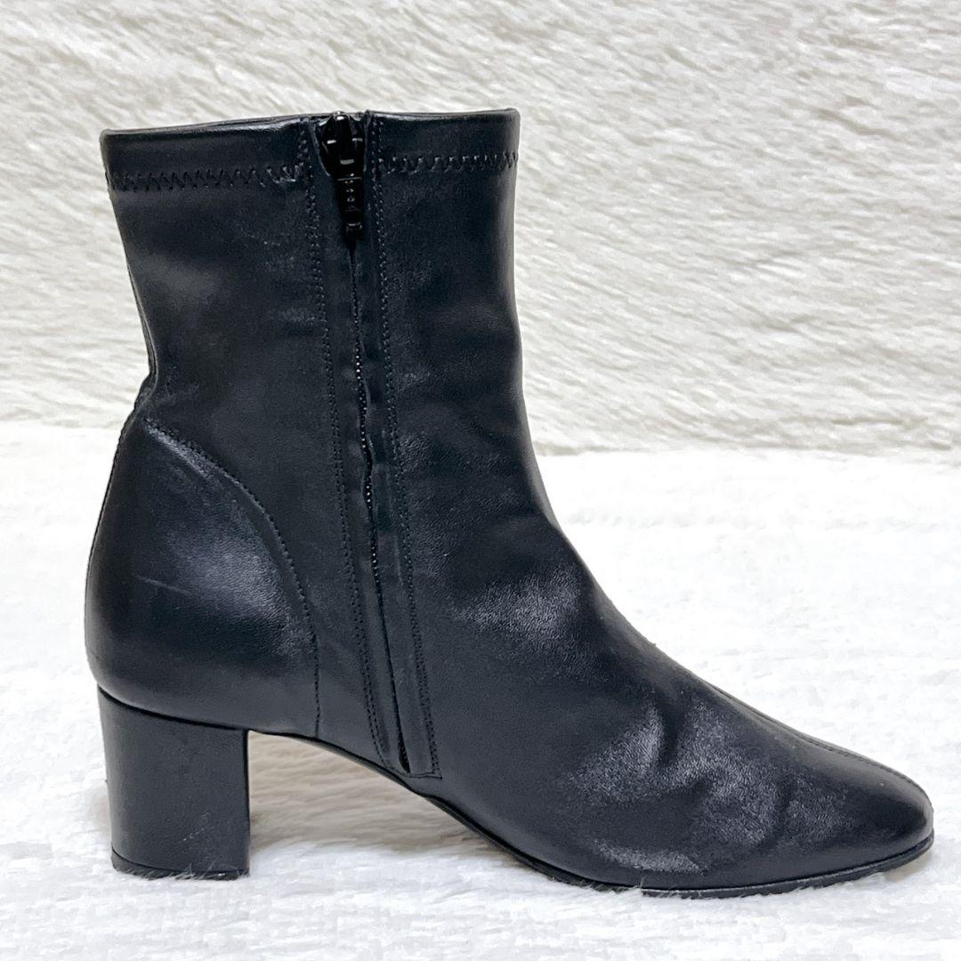 美品】ファビオルスコーニ センターシーム ショートブーツ 35 黒