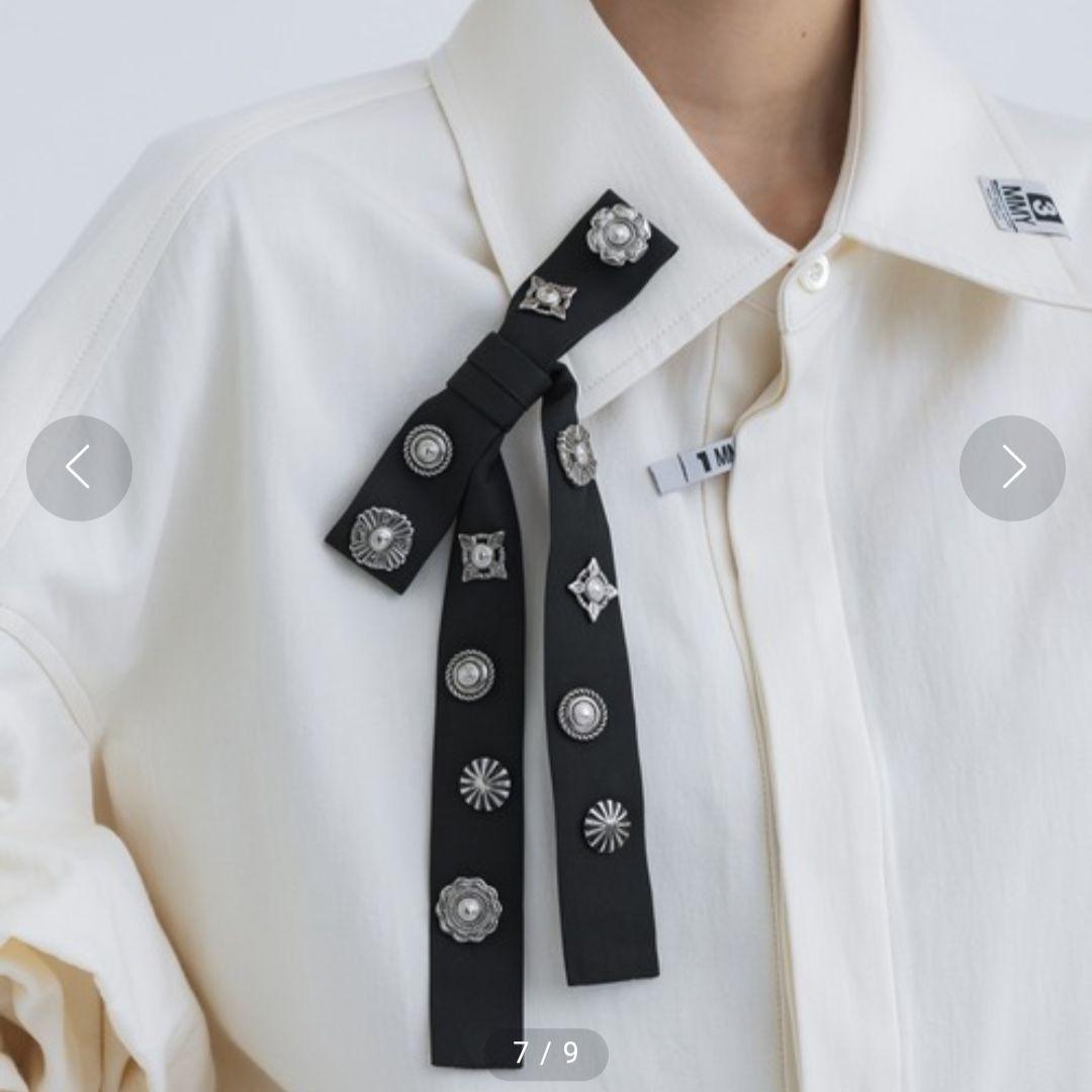 TOGA TOOトーガトゥ メタルコンチョリボンタイ TAKUYA着用 ブラック