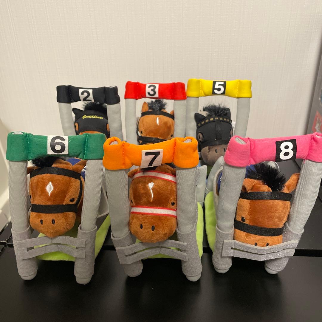 ゲートインぬいぐるみ 6頭セット 匿名配送 競馬 サラブレッド