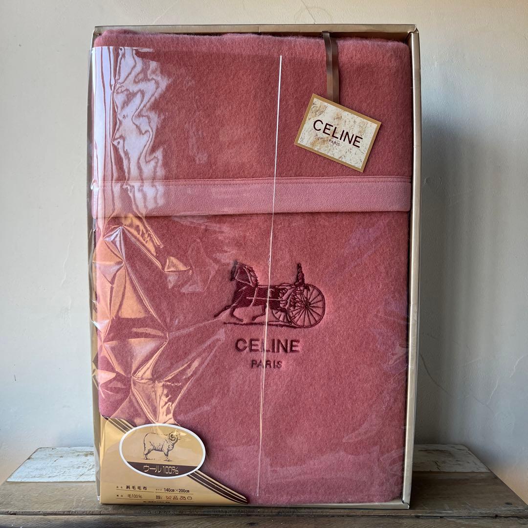 CELINE セリーヌ ウール100% 毛布 140×200 - メルカリ