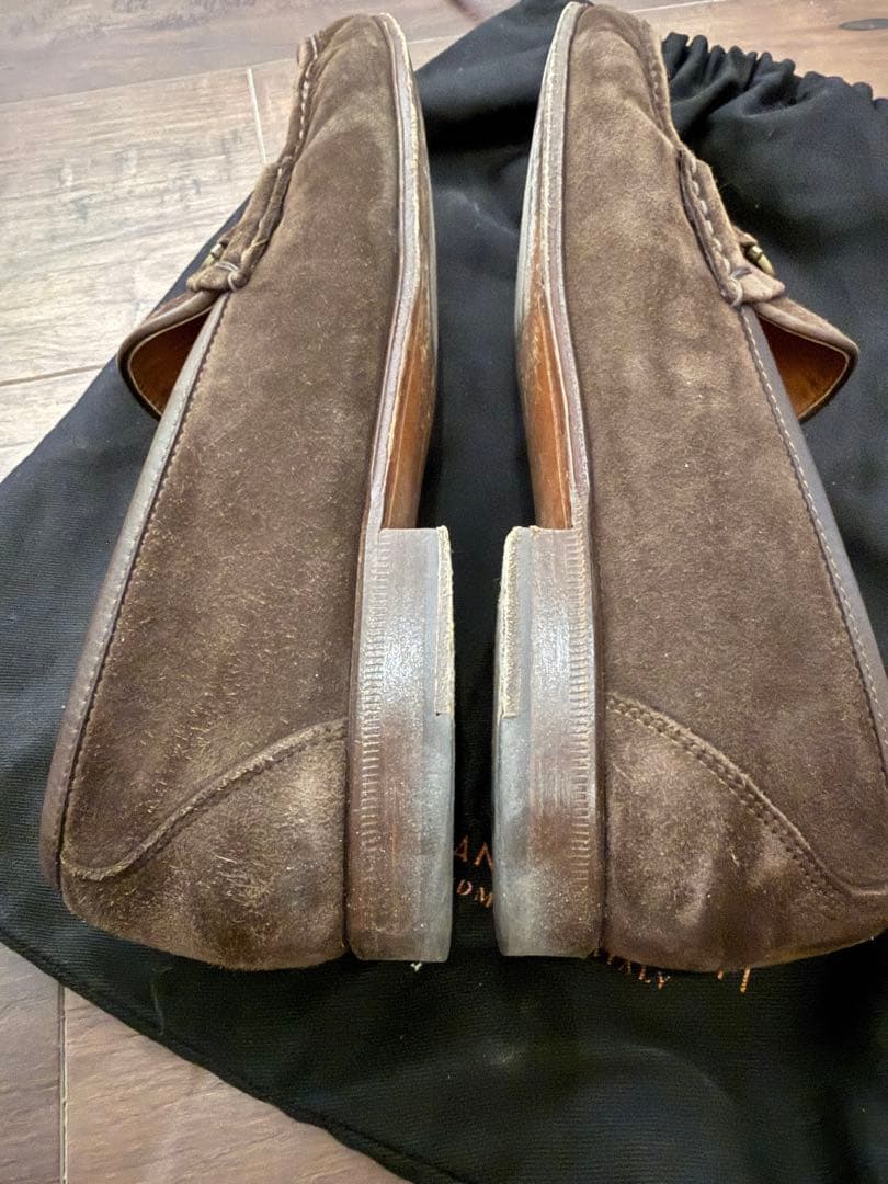 FERRAGAMO ブラウン スエード ローファー 7 1/2EE