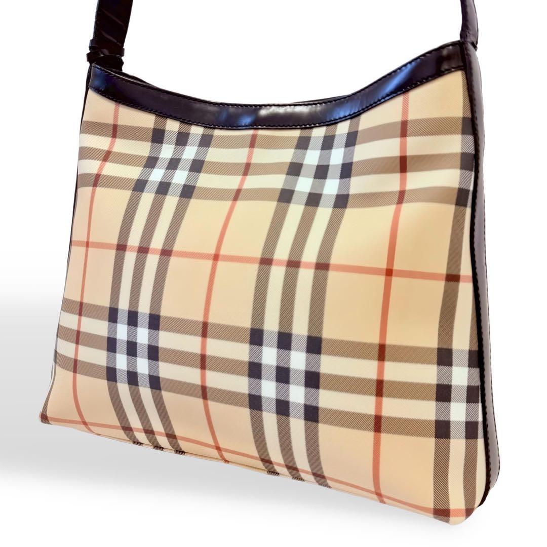 バーバリーロンドン ワンショルダーバッグ ノバチェック ロゴプレート Y2K