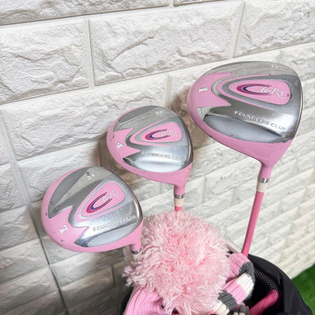 ゴルフセット レディース FOUNDERS チッパー付 ラウンド仕様 すぐ