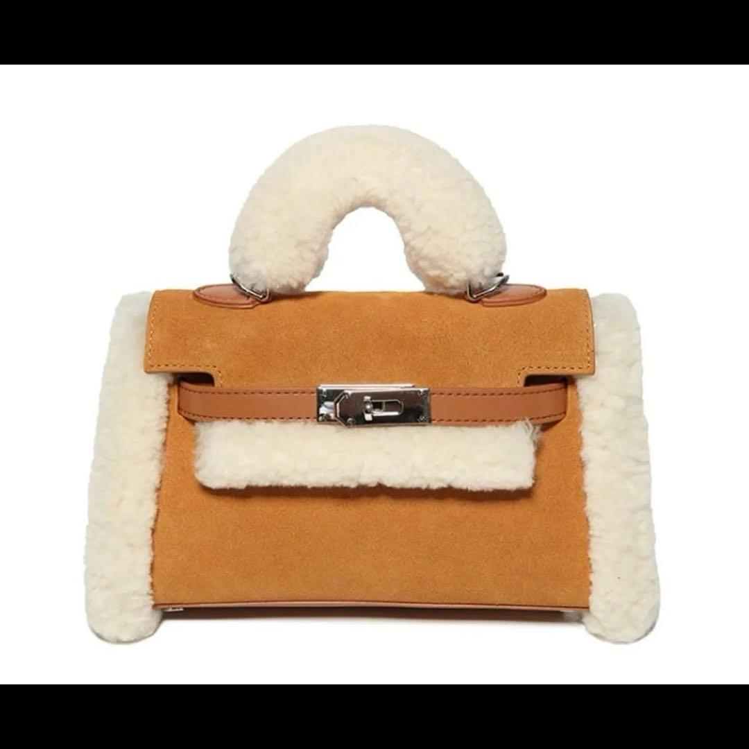 新品 UGG シープスキン ハンドバッグ ファー ショルダー テディ