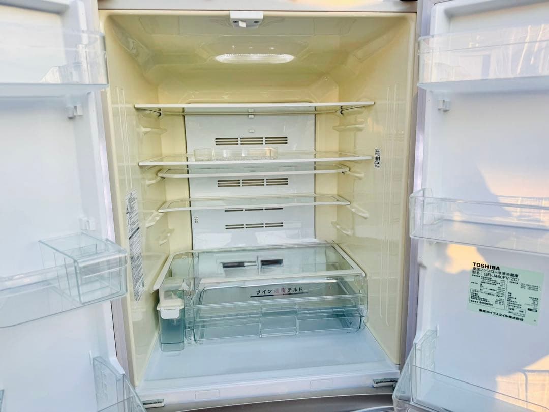 TOSHIBA 冷蔵庫 458L 4ドア フレンチドア LED 2016年製