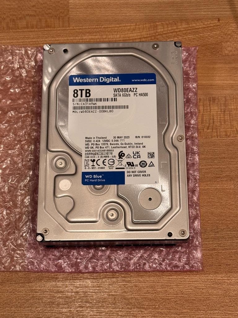 WD Blue 8TB 内蔵型ハードディスクドライブ WD80EAZZ -WK