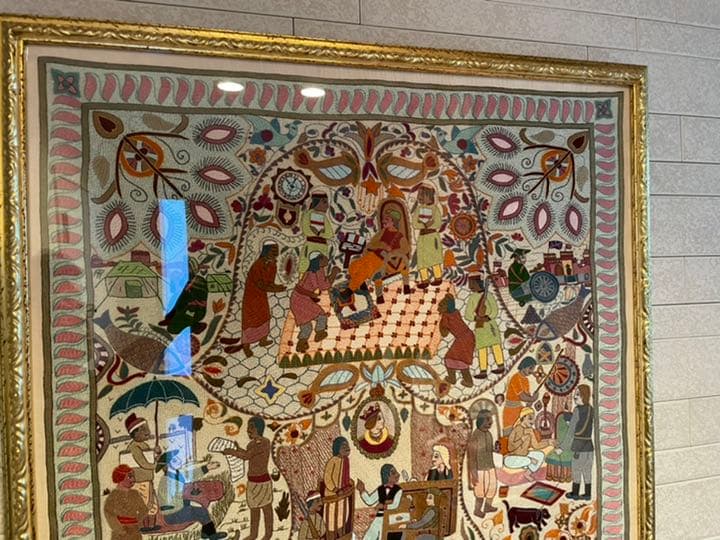 ノクシカタ刺繍 大型タペストリー 国内額装 D100912661 ア