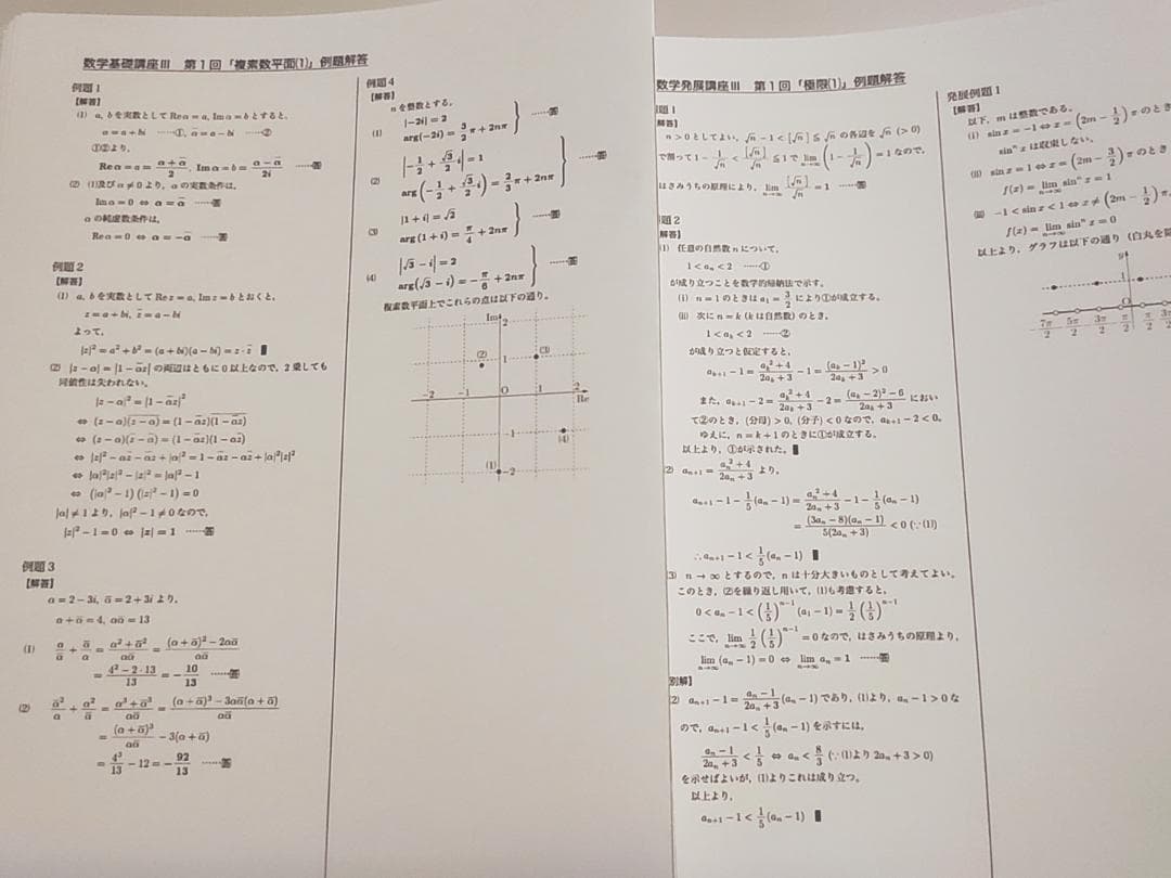 鉄緑会の高2数学基礎発展講座Ⅲ例題練習解答フルセット 駿台 河合塾