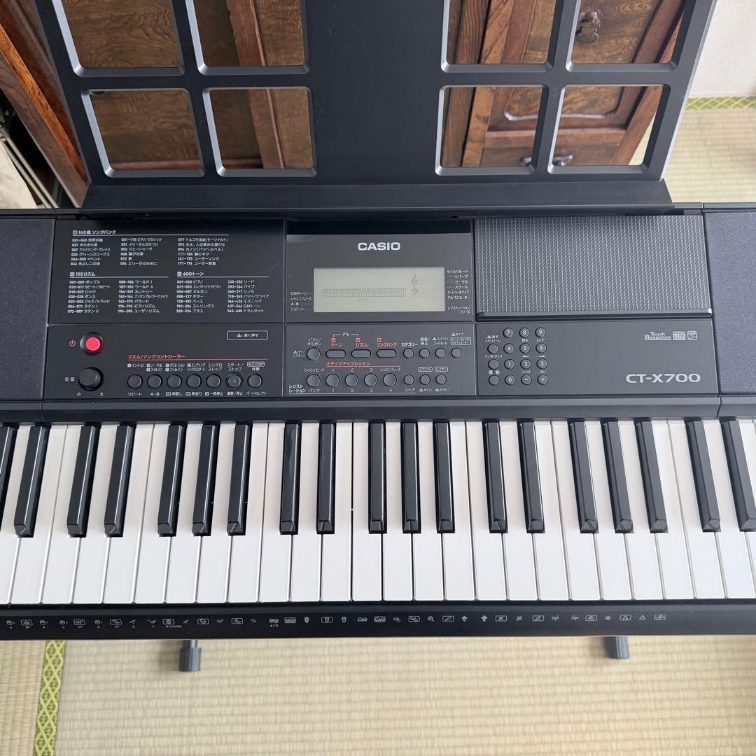 美品】CASIO CT-X700 電子キーボード アダプタ 譜面立て スタンド